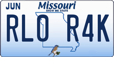 MO license plate RL0R4K