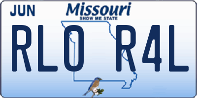 MO license plate RL0R4L