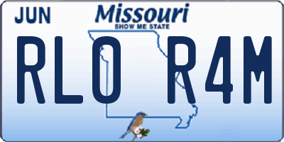 MO license plate RL0R4M
