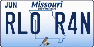 MO license plate RL0R4N