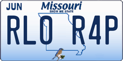 MO license plate RL0R4P