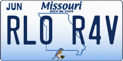 MO license plate RL0R4V