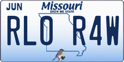 MO license plate RL0R4W