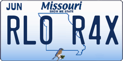 MO license plate RL0R4X