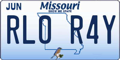 MO license plate RL0R4Y