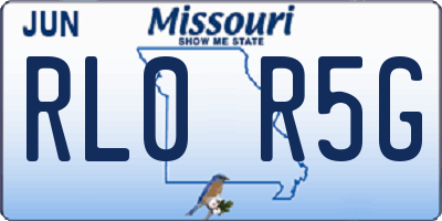 MO license plate RL0R5G