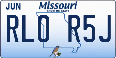 MO license plate RL0R5J