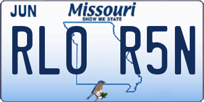 MO license plate RL0R5N