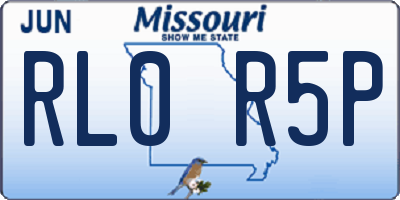 MO license plate RL0R5P