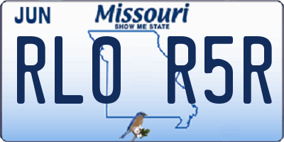 MO license plate RL0R5R
