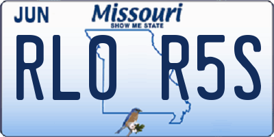 MO license plate RL0R5S
