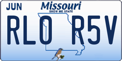 MO license plate RL0R5V