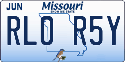 MO license plate RL0R5Y