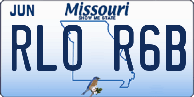 MO license plate RL0R6B
