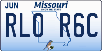 MO license plate RL0R6C