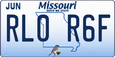 MO license plate RL0R6F