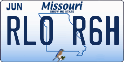 MO license plate RL0R6H