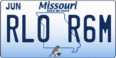 MO license plate RL0R6M