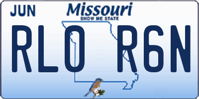 MO license plate RL0R6N
