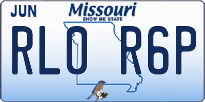 MO license plate RL0R6P