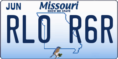 MO license plate RL0R6R