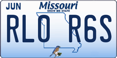MO license plate RL0R6S