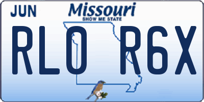 MO license plate RL0R6X