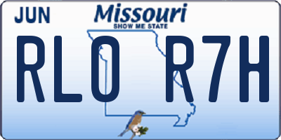 MO license plate RL0R7H