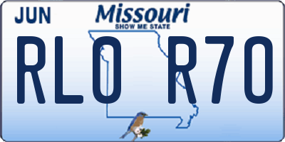 MO license plate RL0R7O