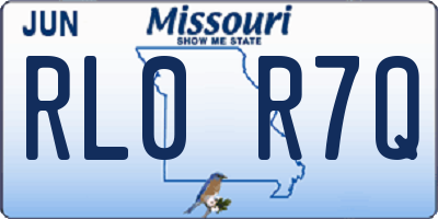 MO license plate RL0R7Q