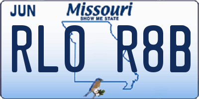 MO license plate RL0R8B
