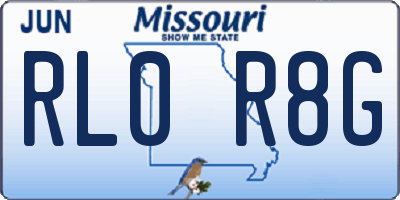 MO license plate RL0R8G