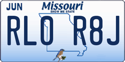 MO license plate RL0R8J