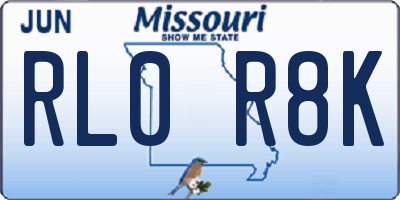 MO license plate RL0R8K