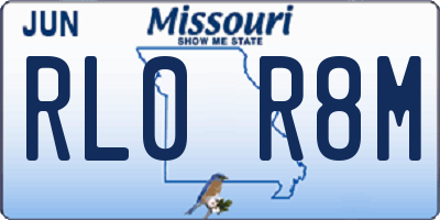 MO license plate RL0R8M