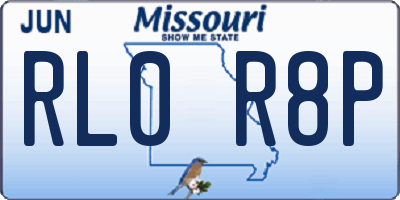 MO license plate RL0R8P