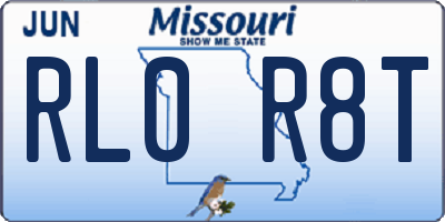 MO license plate RL0R8T