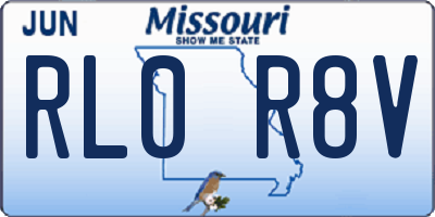 MO license plate RL0R8V