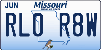 MO license plate RL0R8W