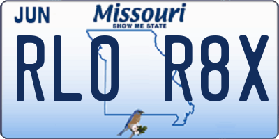 MO license plate RL0R8X