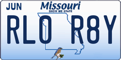 MO license plate RL0R8Y