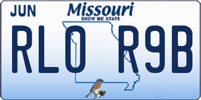 MO license plate RL0R9B