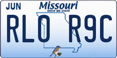 MO license plate RL0R9C