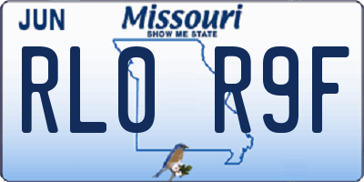 MO license plate RL0R9F