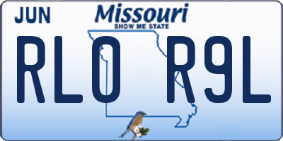 MO license plate RL0R9L
