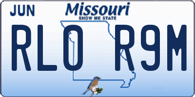 MO license plate RL0R9M