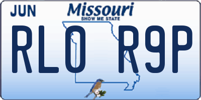 MO license plate RL0R9P