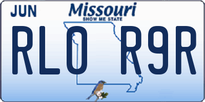 MO license plate RL0R9R