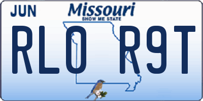 MO license plate RL0R9T