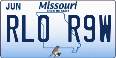 MO license plate RL0R9W